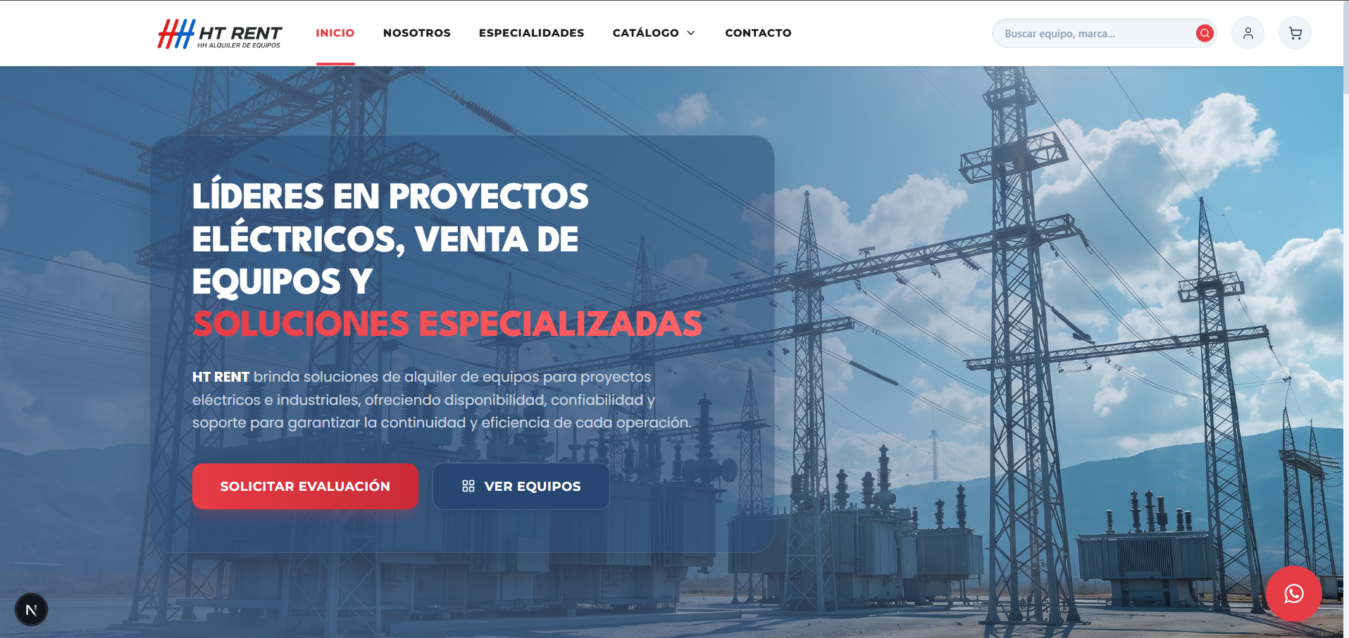 Portal Web Corporativo HT RENT Desarrollado por PHRYNTEX